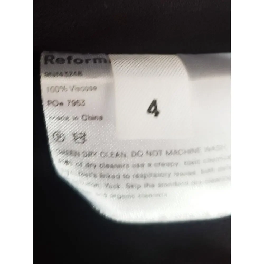 Reformation Butterfly Midi Dress Black Size 4